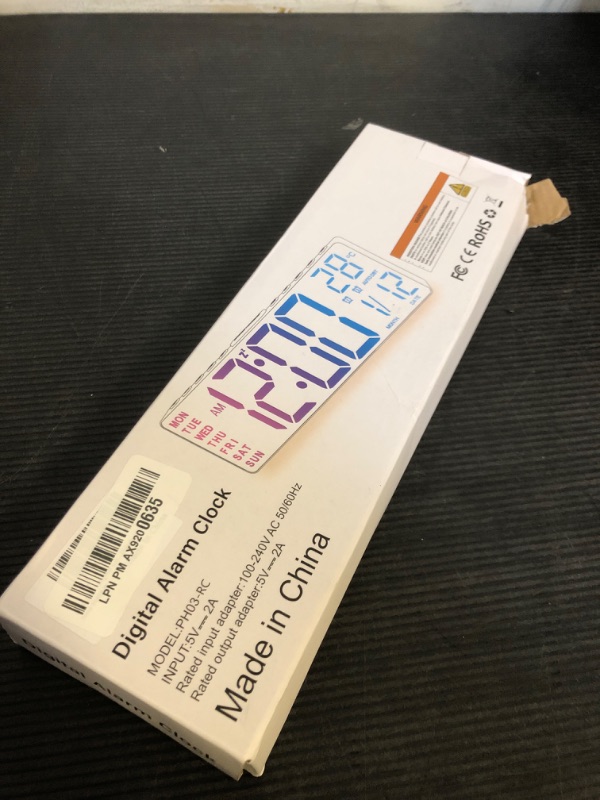 Photo 1 of JALL 10.5'' Digital Large Alarm Clock with 8-in-1 RGB Colors, Date, Month, Temperature LED Display, Auto DST, Modern Decor Design for Desk, Wall, Living Room, Bedroom, Gift, Yougster and Elderly