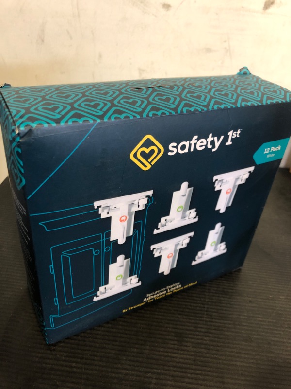 Photo 1 of Safety 1st - Secure-to-Explore Adhesive Cabinet Locks Baby Proofing, Child Locks for Cabinets and Drawers (12 Locks), White