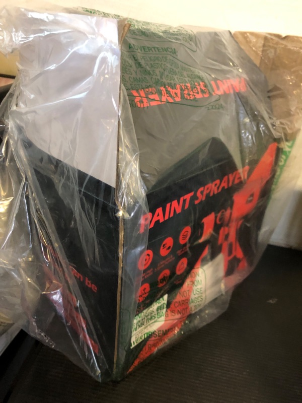 Photo 1 of Paint Sprayer Tool 1000W High Power Electric Paint Spray Gun with Adjustable Spray Width Knob 4 Nozzles and 3 Patterns Simple to Clean for Lawn and Garden Furniture Home Interior House Painting Red