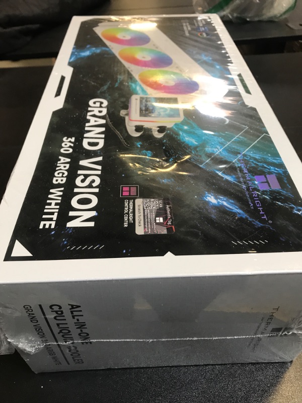 Photo 1 of Thermalright Grand Vision 360 ARGB White CPU AIO Cooler,PC 360 Specification Water Cooler System,IPS LCD Screen with 480x480 Resolution and 3.4inch,for AM4/AM5&Intel LGA1700/1851,High Performance Pump factory sealed