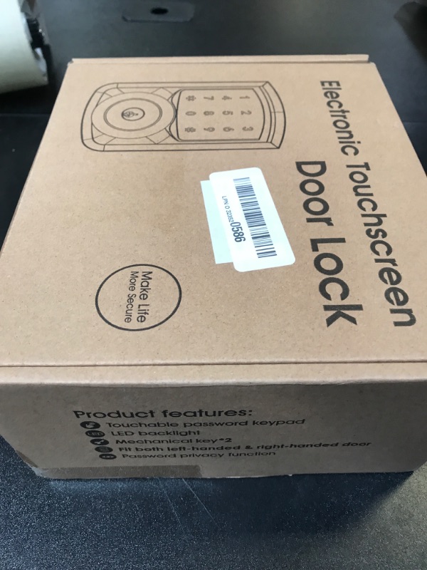 Photo 1 of Keyless Entry Door Lock with Code, Keypad Door Lock with Handle, Touchscreen Door Knob with Keypad, Electronic Door Lock for Front Door Garage Bedroom Home, Auto-Lock, Satin Nickel