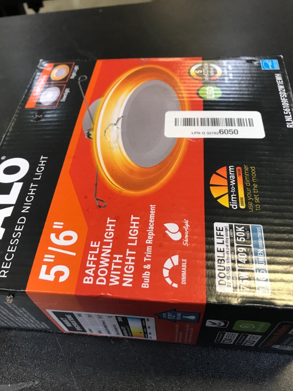 Photo 1 of HALO RL Night Light 5/6 inch Recessed LED Trim, Retrofit Module, 1000-Lumens, Selectable CCT 2700K, 3000K, 3500K, 4000K, 5000K with Dim to Warm
