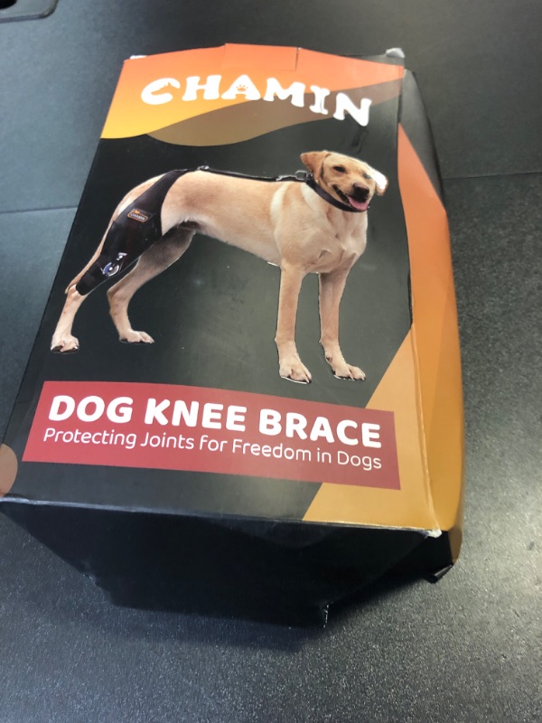 Photo 2 of CHAMIN Adjustable Dog Knee Brace with Extra Collar, Support for Torn Acl Hind Leg, Tear Ligament, Osteoarthritis,Rear Leg Limp, Recovery After Surgery,et?Left Leg,M?