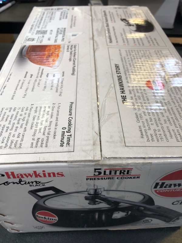 Photo 1 of Hawkins Contura Black Pressure Cooker, 5 Litre, Black (CB50)