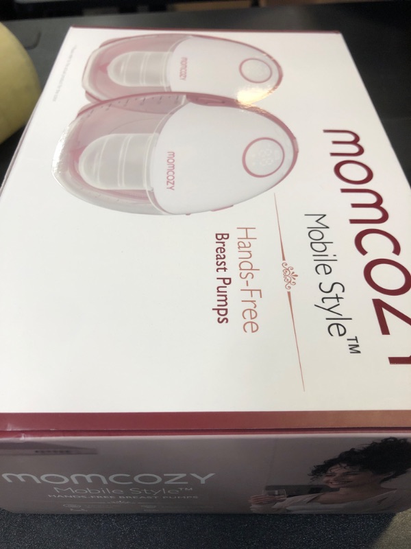 Photo 2 of Momcozy Breast Pump Hands Free Mobile Style | M6, Wearable Breastfeeding Pump Ideal Rhythm for More Milk, DoubleFit Flange More Fit & Discreet with 3 Modes & 9 Levels, 24mm - 2 Pack Quill Gray