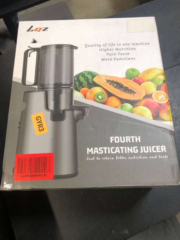 Photo 2 of Cold Press Juicer, Masticating Juicer with 5.4" Wide Feed Chute, 350w Slow Juicer Machines Fit Whole Vegetables and Fruits,Juice Extractor Machine with High Juice Yield, Easy to Clean(Black)