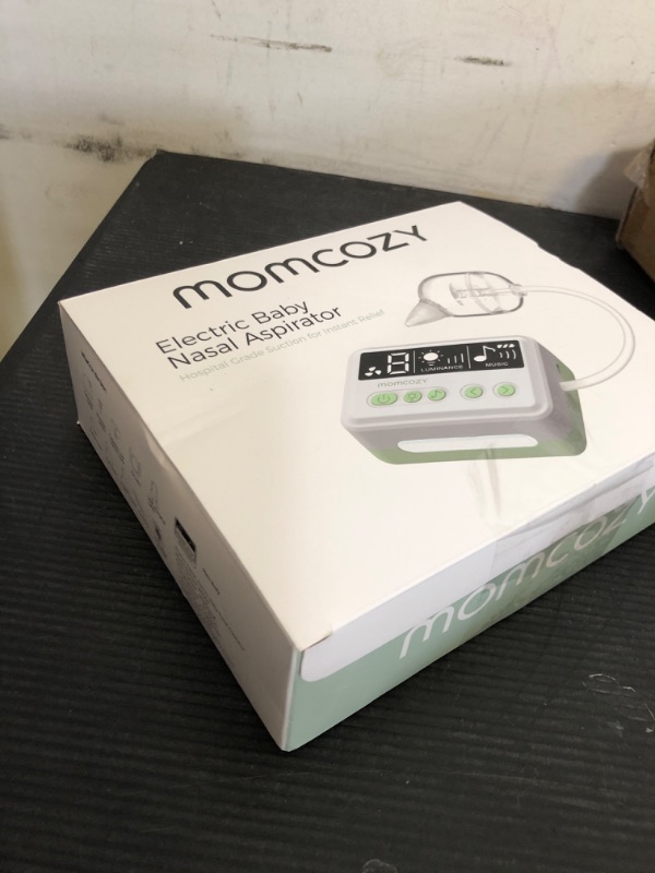 Photo 1 of Momcozy Nasal Aspirator for Baby, [Hospital Grade] 70kPa Electric Nose Aspirator for Toddler, Baby Nose Sucker with 9 Suction Levels, Automatic Nose Cleaner with 3 Silicone Tips, 9 Music and 3 Lights