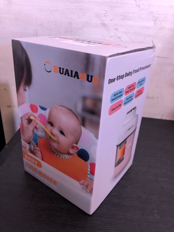 Photo 2 of BUAIAHUG 2024 New Baby Food Maker,10 in 1 Baby Food Processor Puree Machine, Steamer, Blender, Cooker, Masher, Puree, Keep Warm and Timer,Dishwasher Safe, Touch Screen Control?pink?