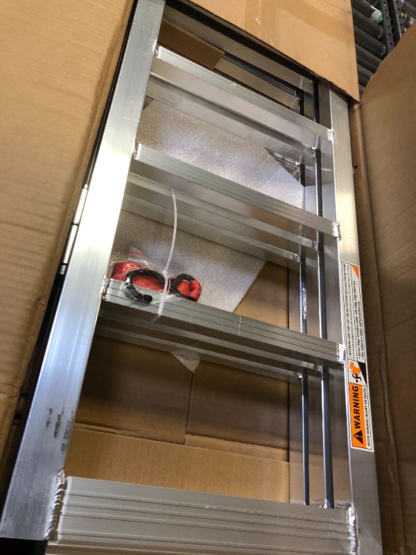 Photo 1 of YITAMOTOR Aluminum Tri-Fold Ramp with Treads, 1500 lbs ATV Ramp, Folding Loading Ramp with Load Strap for Motorcycle, Trailer, Tractor, Truck, ATV/UTV, Lawnmower, Snow Blower, 69" x 44", 1pc