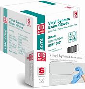 Photo 1 of Basic Medical Synmax Vinyl Exam Gloves - Latex-Free & Powder-Free - Small