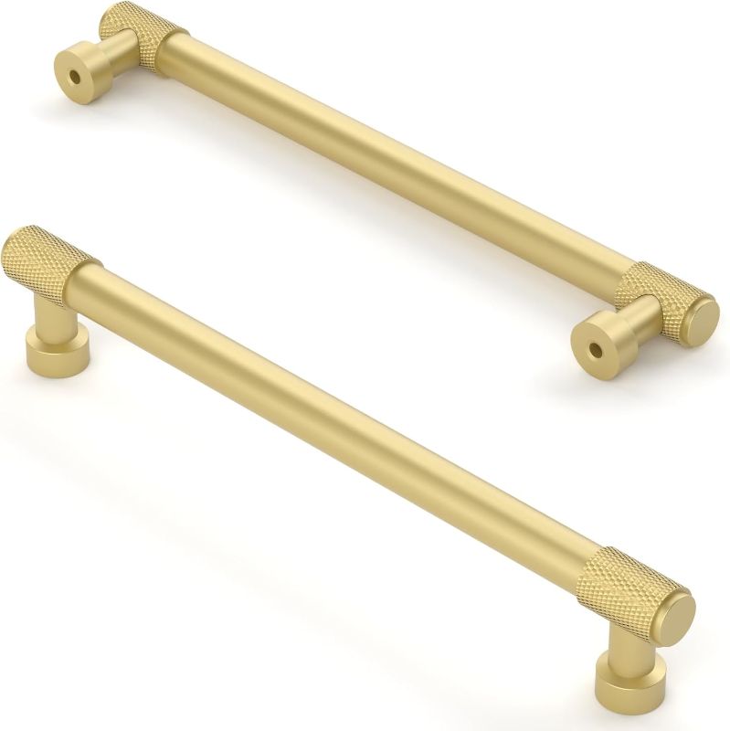 Photo 1 of Asidrama 10 Pack 7 Inch(177mm) Gold Cabinet Pulls Knurled Cabinet Handles Cupboard Handles Kitchen Cabinet Hardware for Cupboard Drawer Pulls