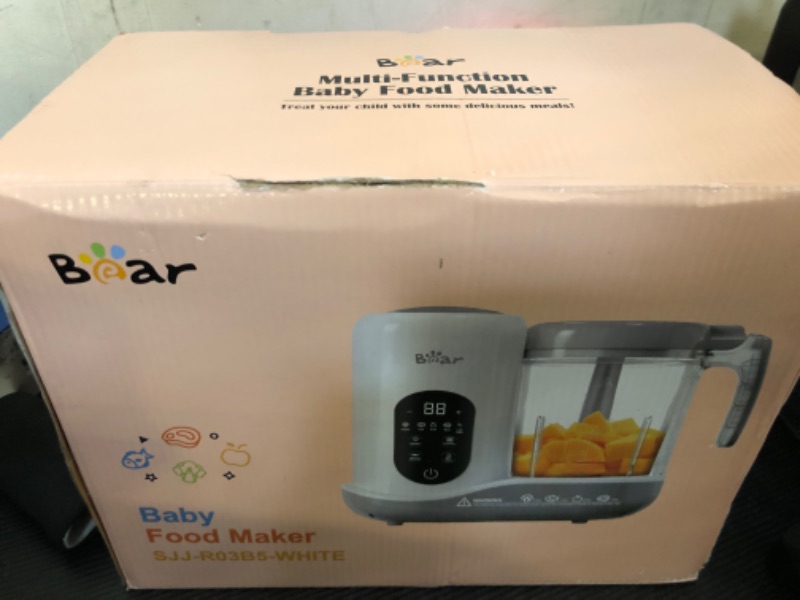 Photo 1 of BEAR 2024 Baby Food Maker | One Step Baby Food Processor Steamer Puree Blender | Auto Cooking & Grinding | Baby Food Puree Maker with Self Cleans | Touch Screen Control, White