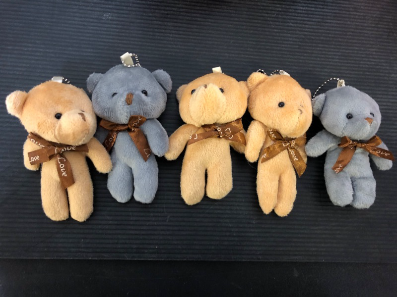 Photo 1 of 5 Pieces Mini Bear Toy Tiny Plush Bear 4.9 Inch Small 