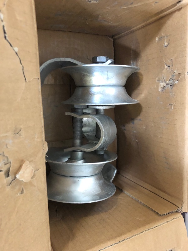 Photo 1 of Sliding Gate Rollers, 5" Rear Pipe Track Wheels for Chain Link Sliding Gates, 1 7/8" Round Post, 1 7/8" or 1 5/8" for Chain Link Fence Gate Frame, Single U - Pack of 2