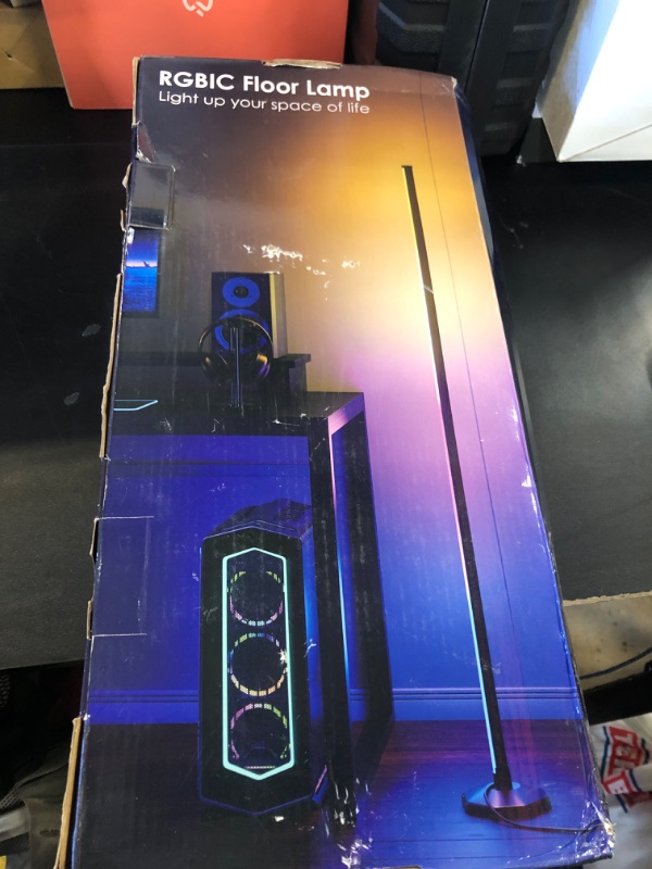 Photo 1 of 2PCS Corner Floor Lamp, 65" RGB Color Changing Mood Light with Remote Control, Dimmable LED Corner Lamp with Music Sync, Modern Floor Lamp for Living Room Gaming Room
