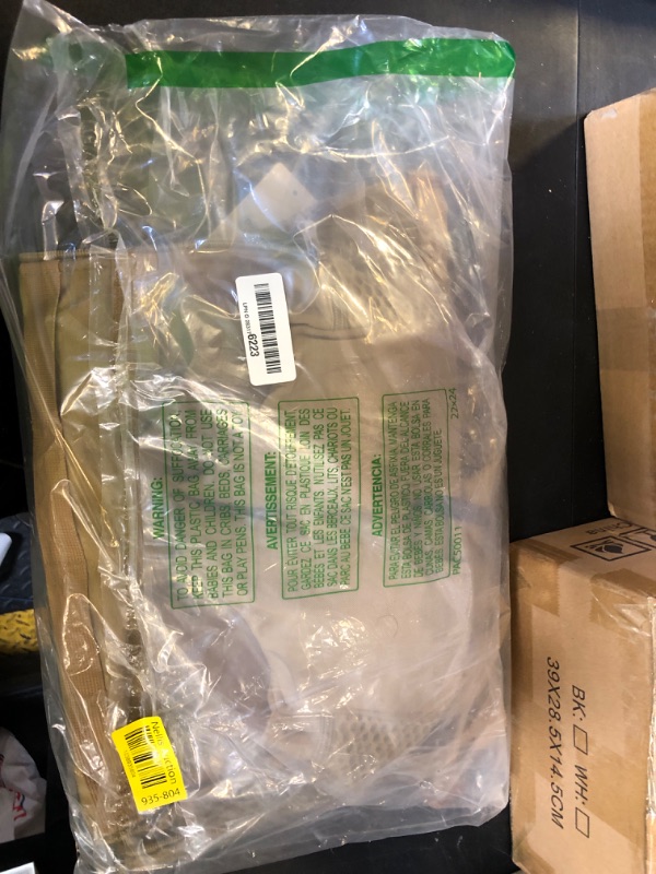 Photo 1 of FLAdorepet Dog Carrier Tactical Backpack for Small Medium Dogs,Soft Hands-Free Legs Out Pet Front Cat Dog Carrier Backpack Travel Bag for Outdoor Traveling Hiking Camping (Large, Khaki)