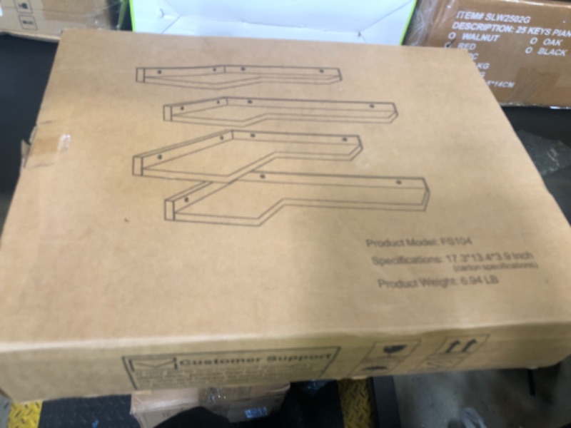 Photo 1 of ENPKLUTE 4-Tier Corner Floating Shelves, Rustic Pine Corner Shelves Wall Mounted, L-Shaped Floating Corner Shelves for Wall Storage, Creative Corner Wall Shelves for Bedroom,Bathroom&Any Room-Black