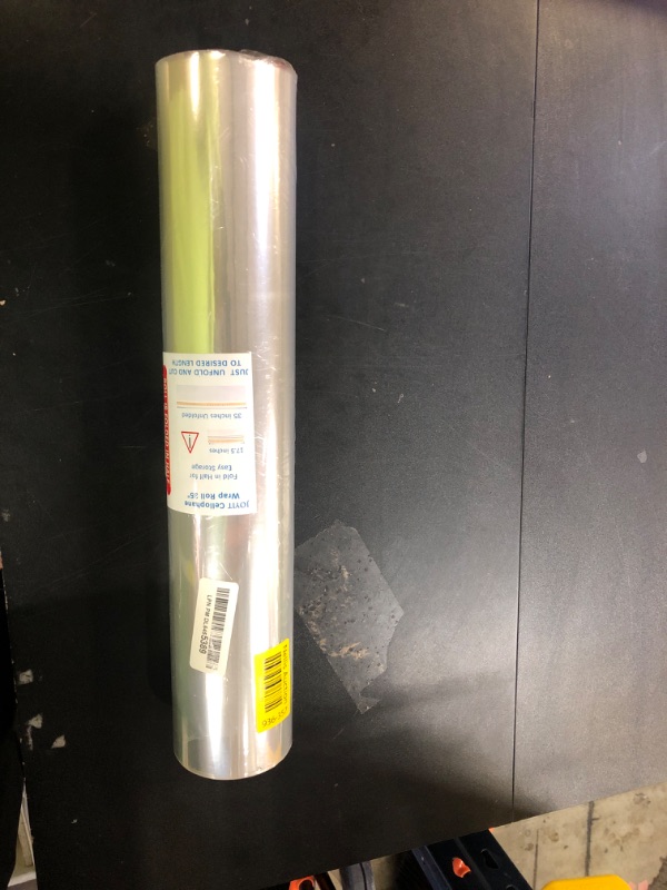 Photo 1 of JOYIT 220 ft Clear Cellophane Wrap Roll (35 in x 220 ft) - 3 Mil Thickness Cellophane Roll, Clear Cellophane Bags Large, Clear Wrapping Paper for Flower Gift Baskets Wrap (35" fold into 17.5")