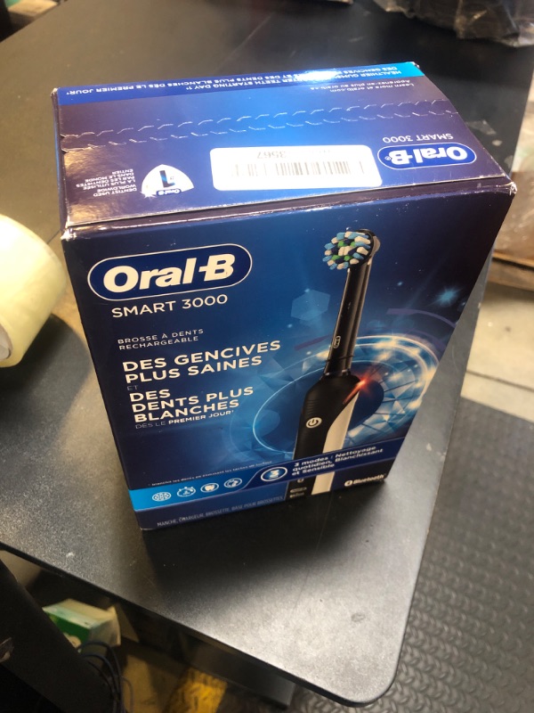 Photo 1 of Oral-B Pro 3000 Smartseries Electric Toothbrush with Bluetooth Connectivity, Black Edition
