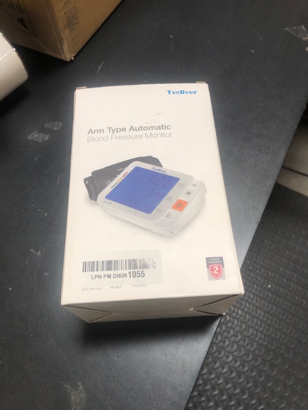 Photo 1 of Tediver Digital Blood Pressure Monitor, Large Cuff 0.7-1.3 Feet, Electric Upper Arm Blood Pressure Machine with Electric Powered Charger and Device Case, Backlight LCD screen, 2 Year Warranty