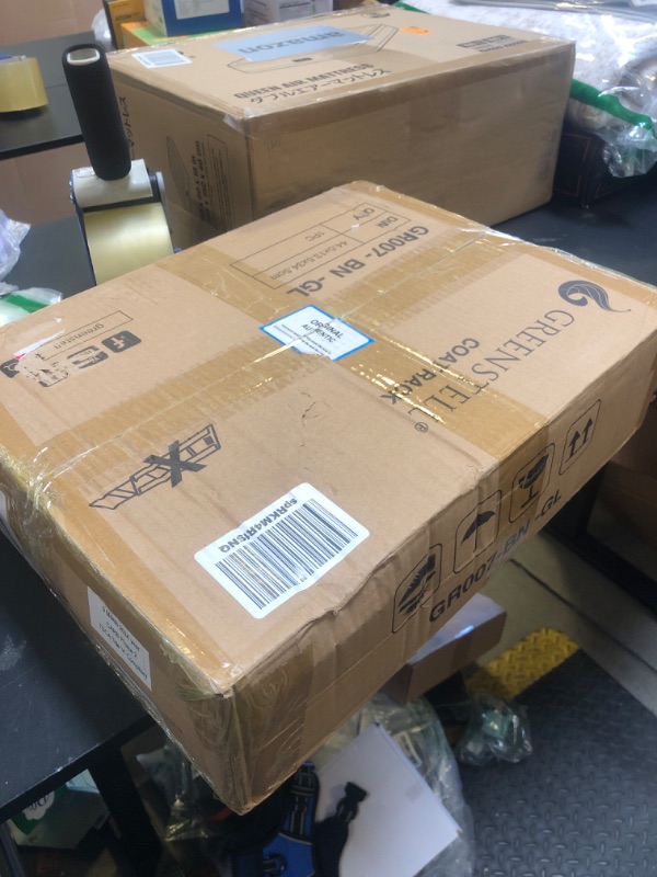 Photo 1 of GREENSTELL Coat Rack with 8 Hooks, Wooden Coat Rack Freestanding with Shelf, Coat Tree with 4 Height Options 50.5"-72.6", Coat Hanger Stand for Bags, Clothes, Umbrellas, Hats, in Home, Brown