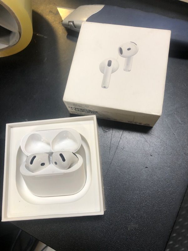 Photo 3 of Apple AirPods 4 Wireless Earbuds, Bluetooth Headphones, with Active Noise Cancellation, Adaptive Audio, Transparency Mode, Personalized Spatial Audio, USB-C Charging Case, Wireless Charging, H2 Chip