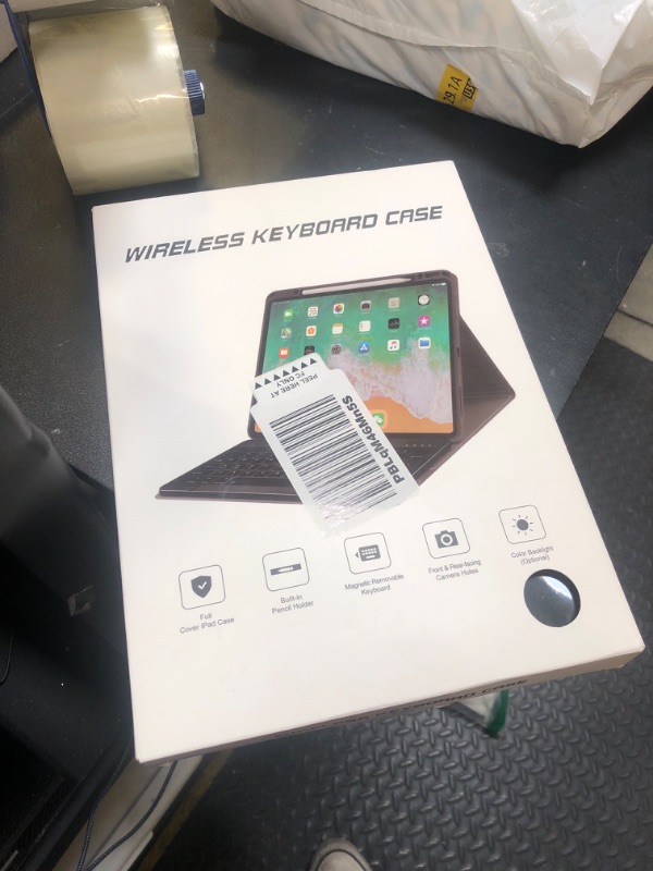 Photo 1 of OPAKIT Keyboard Case for iPad 9th Generation-10.2 inch - 7 Colors Backlit Wireless Detachable Folio Keyboard Cover with Upper Pencil Holder for iPad 8th/7th Gen/iPad Pro 10.5"/iPad Air 3rd Gen - Black