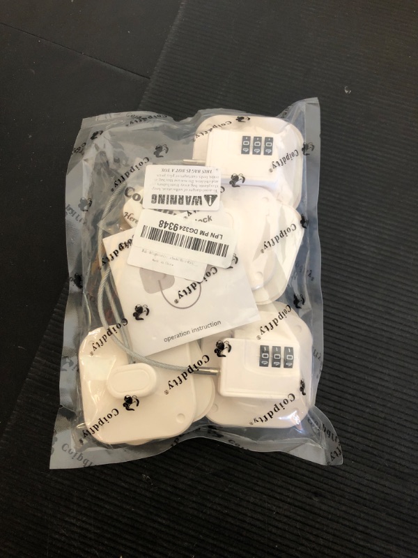 Photo 1 of Refrigerator Lock, Heavy Duty Fridge Lock, Combination Lock for Refrigerator Cabinets, Drawers, Safety Lock, Easy Install No Keys Needed (White-4Pack)