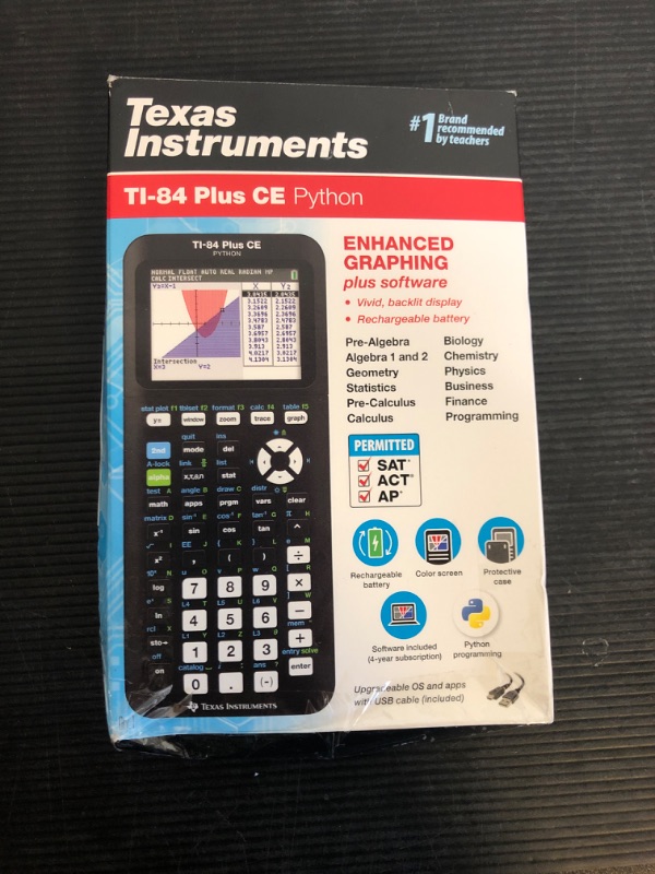 Photo 2 of Texas Instruments TI-84 Plus CE Color Graphing Calculator, Black