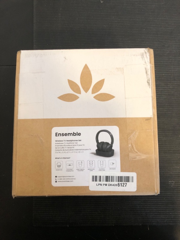 Photo 1 of Avantree Ensemble - Wireless TV Headphones Compatible with TVs with Optical, AUX, or Bluetooth Audio Outputs - Comfortable Headphones for Seniors with Charging Dock & Transmitter and 35hr Playtime
