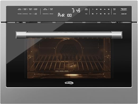 Photo 1 of KoolMore 24 Inch Built-in Convection Oven and Microwave Combination with Broil, Soft Close Door, 1000 Watt Power, Stainless Steel Finish, Touch Control LCD Display (KM-CWO24-SS)