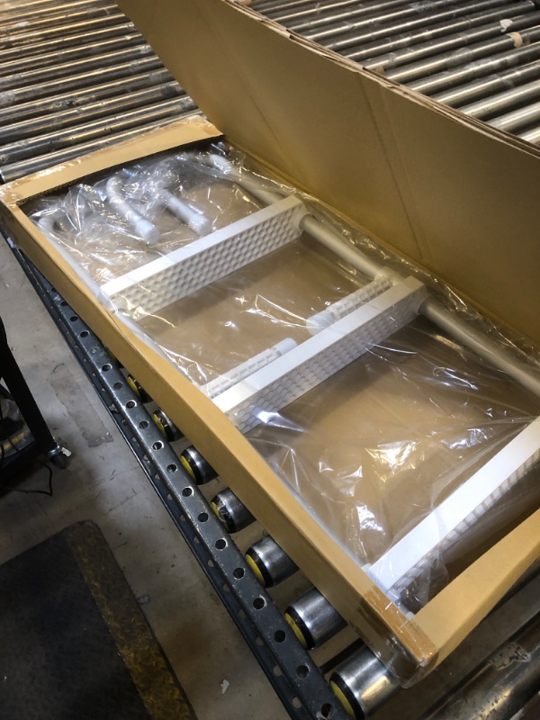 Photo 1 of Edou Direct Swimming Pool Ladder - Aluminum 3-Step Pool Stair with Collapsible Design - Heavy-Duty Dock/Boat Ladder - Easy to Assemble - Extra Wide Telescoping Steps - 21" x 16" (White)