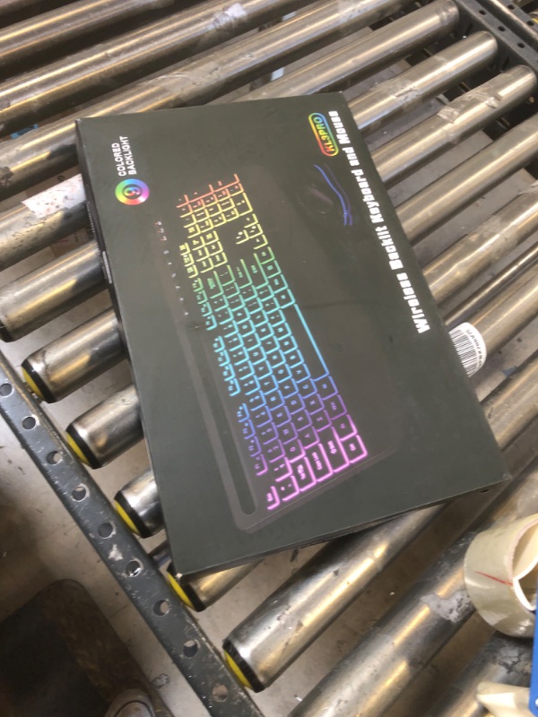 Photo 1 of Wireless Keyboard and Mouse Combo, 9 Backlit Effects, Wrist Rest, Phone Holder, 2.4G Lag-Free Ergonomic Keyboards, Rechargeable Silent Cordless Set for Computer, Laptop, PC, Mac, Windows -SABLUTE