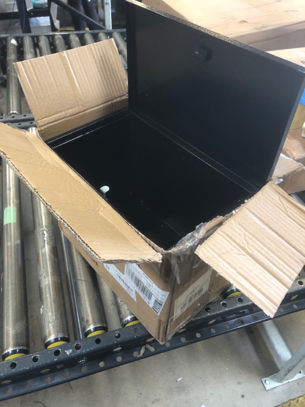 Photo 1 of KYODOLED Fireproof Document Box with Lock,Black Metal File Organizer Storage Box,Large Capacity Fire Safe for Home&Office,13.86 * 11 * 9.35 inch|Exterior