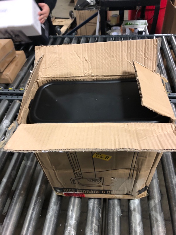 Photo 1 of Retail Blade 25lb Rice Dispenser - Air Tight Grain & Rice Container With Smart Quantity Dispense, Measuring Cup - NEW Black Design Grain Storage Container.