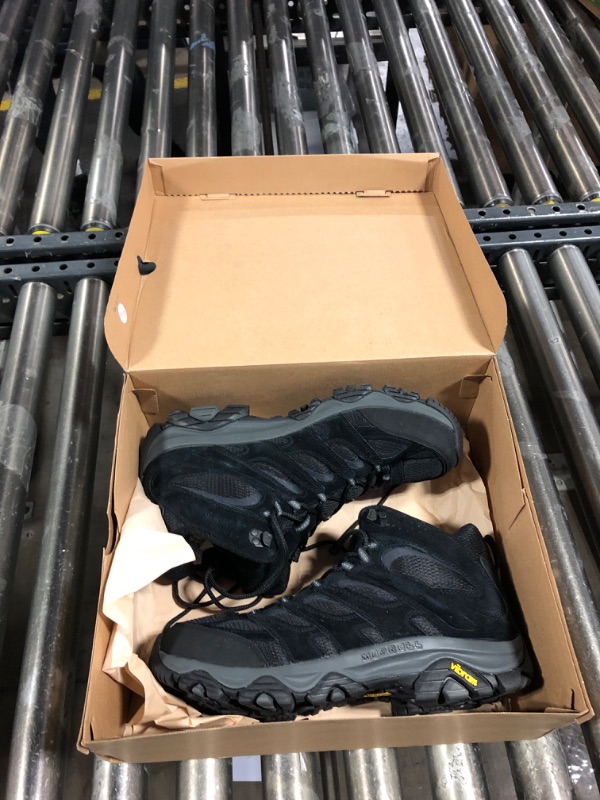 View 2 of Merrell Men's Moab 3 Mid Hiking Boot, BLACK NIGHT, 13 Wide
