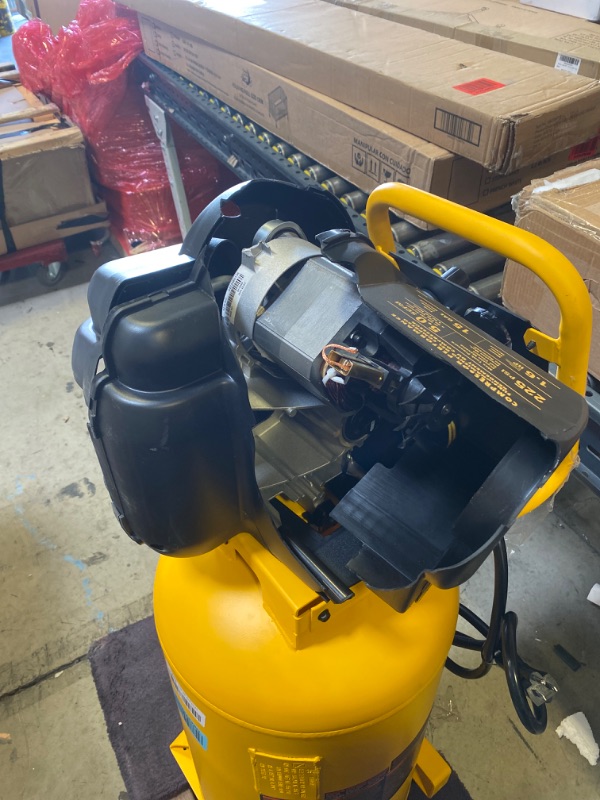 Photo 1 of (SELL FOR PARTS)DEWALT Vertical Portable Compressor, 1.9 Hp 200 Psi Oil Free High Pressure Low Noise (D55168)

