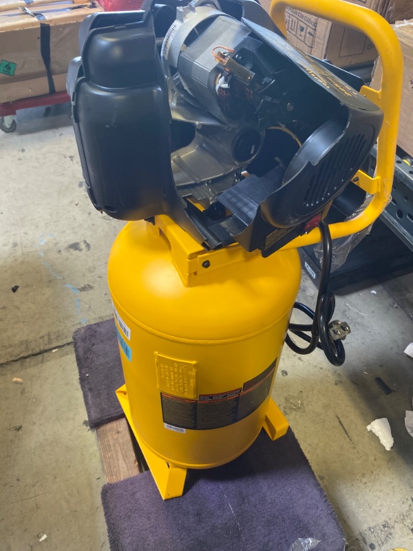 Photo 1 of (SELL FOR PARTS)DEWALT Vertical Portable Compressor, 1.9 Hp 200 Psi Oil Free High Pressure Low Noise (D55168)
