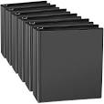 Photo 1 of 2 inch 3 Ring Binders, Slant D Ring Binder Fit US Letter Size Paper, 2" View Binder with 2 Pocekts, 6 Packs, Black