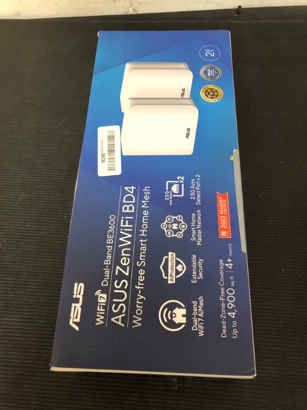 Photo 2 of ASUS ZenWiFi BD4 (2-Pack) Dual-Band WiFi 7 Mesh, 3600 Mbps, 4900 sq.ft., Dual 2.5G Ports, Security and Parental Controls Included, Smart Home Master SSIDs