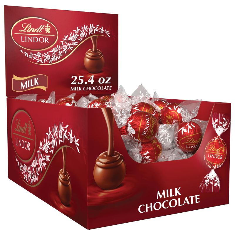 Photo 1 of 12 Boxes of 60pcs each ---exp date  04/30/2025---Lindt LINDOR Milk Chocolate Candy Truffles, Milk Chocolate with Smooth, Melting Truffle Center, 25.4 oz., 