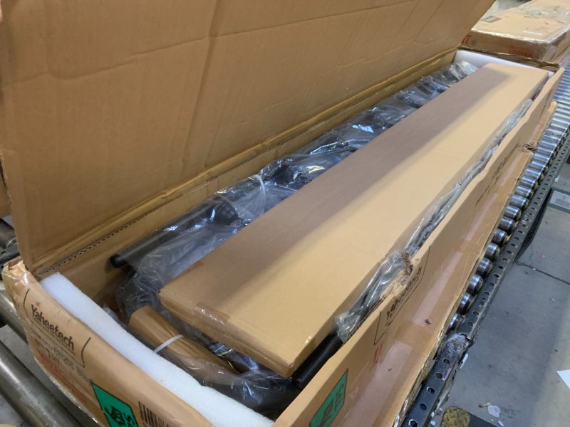 Photo 2 of Yaheetech Classic Metal Platform Bed Frame Mattress Foundation with Victorian Style Iron-Art Headboard/Footboard/Under Bed Storage/No Box Spring Needed/Queen Size Black