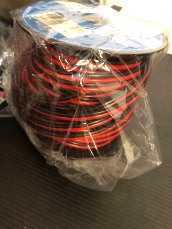 Photo 2 of NAOEVO 12 Gauge Wire 100FT, 2 Conductors Electrical Wire Red Black Cable, Flexible/Low Voltage/PVC 12 AWG Copper Clad Aluminum Extension Cord for Speaker Wire, LED Wire, Automotive Wire 12V/24V DC