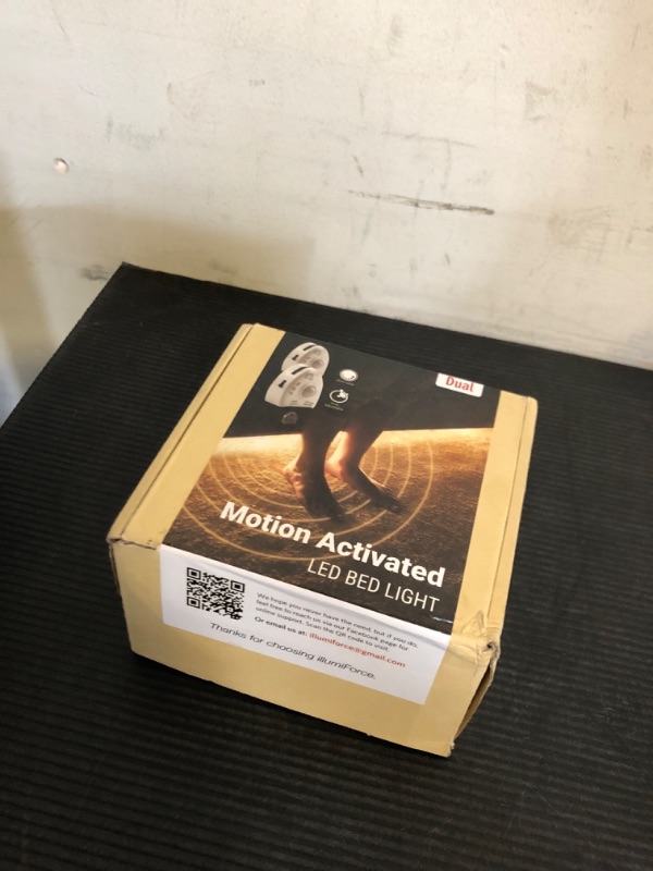 Photo 1 of illumiForce Under Bed Lights Motion Sensor, Motion Activated Bed Lighting,12V Power Adapter, Dimmable LED Strip Night Light for Bedroom,Stairs,Crib,Cabinet,Warm White -2 x 5FT -Dual Kit