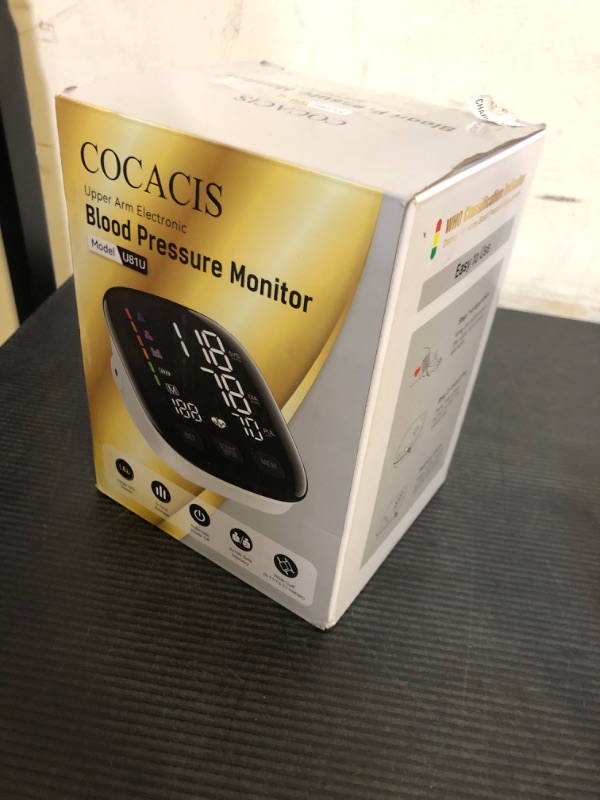 Photo 1 of Blood Pressure Monitors for Home Use, 9-17'' & 13-21'' Extra Large Blood Pressure Cuff Upper Arm Blood Pressure Machine, 6 in Large LED Backlit Display, USB Cable & Batteries Included