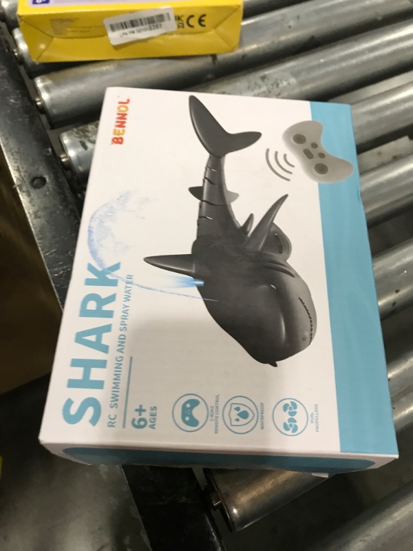 Photo 1 of Bennol 2.4Ghz Remote Control Shark Toys for Boys Kids, 1:18 Scale High Simulation Shark for Pool, Electric RC Sharks Fish Toys with Light & Spray Water Function for 4 5 6 7 8 9 Year olds Kid Boys