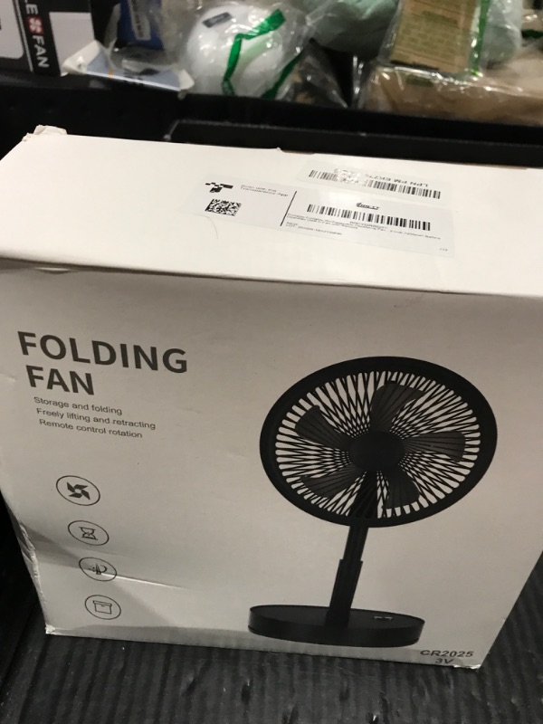 Photo 1 of LIPETY Portable Foldable Rechargeable Oscillating Fan - 9" 7200mah Battery Operated USB C Small Fan Remote, Quiet Table Desk Fan Folding Standing Pedestal Fans for Bedroom Rome Office Camping Travel