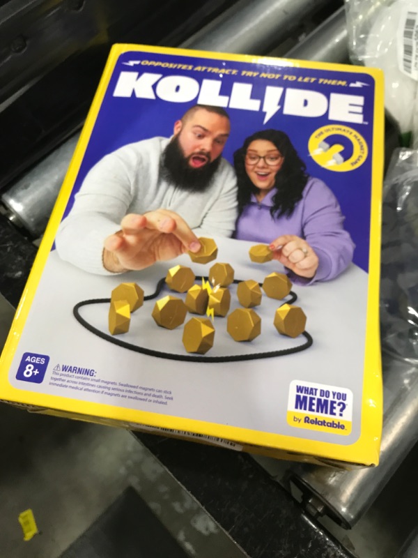 Photo 1 of SEE NOTES............Kollide by Relatable, Exciting Magnetic Game for Family Game Night, Fun 2 Player Games for Kids, Includes 1 Rope, 20 Magnets & Carrying Bag