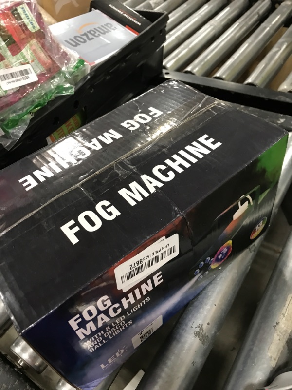 Photo 1 of Machine, Fog Machine with Disco Ball Lights, 600W and 3000CFM with 13 Colorful LED Lights Effect, Wireless Remote Control, Suitable for Indoor, Wedding, Parties, Halloween, and DJ Stage