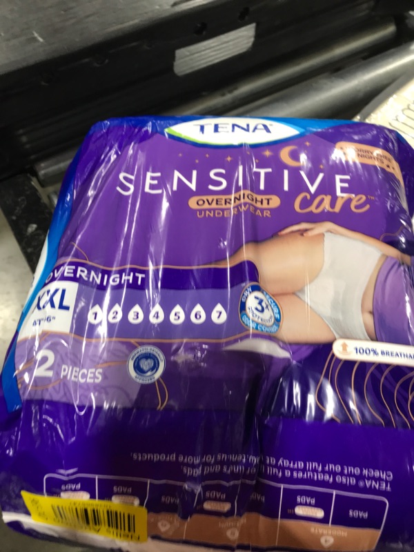 Photo 1 of TENA Sensitive Care Overnight Incontinence Underwear for Women, XXLarge, 12 Count (New Sizing)